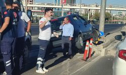 Diyarbakır'da otomobil refüje çarptı