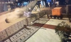 Üst geçide çarpan otomobilde bir kişi ölü