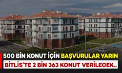 500 bin konutun başvuruları yarın başlıyor