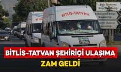 Bitlis-Tatvan Şehiriçi Ulaşım Ücretlerine Zam Geldi