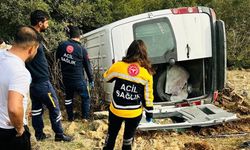 Tarım işçilerini taşıyan minibüs şarampole uçtu: 1 ölü, 3 ağır yaralı