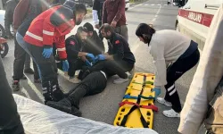 Yayaya çarpmamak için motosikletini devirdi