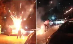 Ateşlediği havai fişek elinde patladı, faciadan dönüldü