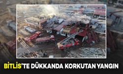 Bitlis'te Kereste Dükkanında Yangın Çıktı