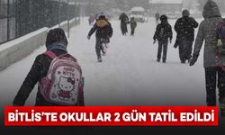Bitlis’te Okullar 2 Gün Tatil Edildi
