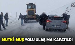 Mutki-Muş Karayolu Kar ve Tipi Nedeniyle Ulaşıma Kapatıldı