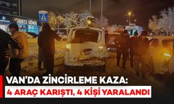 Van’da Zincirleme Kaza: 4 Araç Karıştı, 4 Kişi Yaralandı