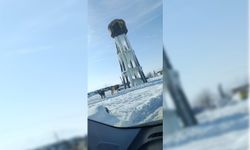 Diyarbakır’da buz tutan su kulesi tehlike saçıyor