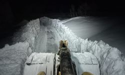 Kardan kapanan köy yolları ulaşıma açıldı
