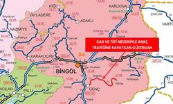 Bingöl’ün ilçesinde bir yol trafiğe kapatıldı