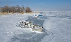 Bitlis’te Dondurucu Soğuklar Gölleri Buzla Kapladı