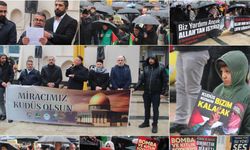 Yağmura rağmen Batman'da "Kudüs Miracımız Olsun" etkinliğine yoğun katılım