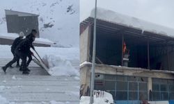 Bitlis’te Çatı Temizliğinde Şaşırtan Yöntem