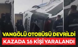 Yolcu otobüsü buzlanma nedeniyle kaza yaptı: 16 kişi yaralandı