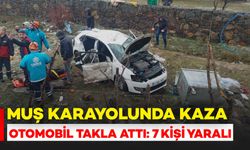Muş Karayolunda Otomobil Takla Attı: 2’si Ağır 7 Yaralı