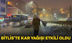 Bitlis’te Kar Yağışı Etkili Olmaya Başladı
