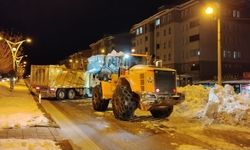 Bitlis’te Kaldırımlardaki Karlar Kamyonlarla Taşınıyor