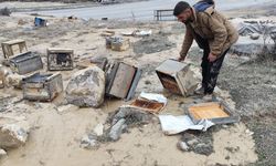 Çıkan selde 150 arılı kovan zarar gördü