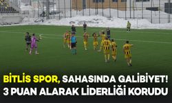 Bitlis Spor, Kendi Sahasında 3 Puan Alarak Liderliğini Sürdürdü