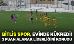 Bitlis Spor, Kendi Sahasında 3 Puan Alarak Liderliğini Sürdürdü