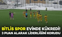Bitlis Spor, Kendi Sahasında 3 Puan Alarak Liderliğini Sürdürdü