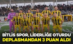 Bitlis Spor Deplasmandan 3 Puanla Döndü, Liderliğe Yükseldi