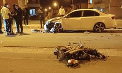 Otomobille çarpışan motosikletin sürücüsü ağır yaralandı