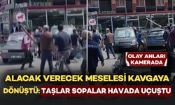 Alacak Verecek Meselesi Taşlı Sopalı Kavgaya Dönüştü: Olay Anları Kamerada