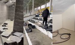 Şırnak Taraftarı Bitlis Eren Stadyumu'nu tahrip etti