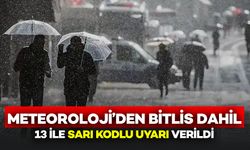 Meteoroloji’den Bitlis Dahil 13 İl İçin Sarı Kodlu Uyarı