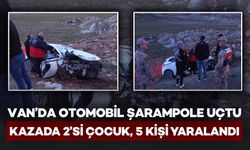 Van’da Otomobil Şarampole Yuvarlandı: 2'si Çocuk, 5 Kişi Yaralandı