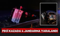 Zincirleme Kazada 4 Jandarma Personeli Yaralandı