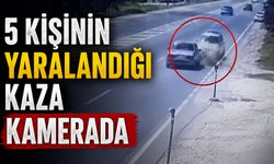 5 Kişinin Yaralandığı Kaza Kamerada