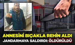Annesini Bıçakla Rehin Aldı, Jandarmaya Saldırdı: Vurularak Etkisiz Hale Getirildi
