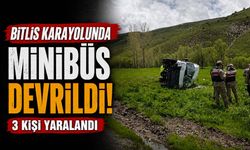 Bitlis Karayolunda Minibüs Devrildi: 3 Kişi Yaralandı