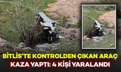 Bitlis'te Kontrolden Çıkan Otomobil Kaza Yaptı: 4 Kişi Yaralandı