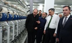 Bakan Çiftçi temaslarının 2'nci gününe Kiler İplik Fabrikası'nı ziyaretle başladı