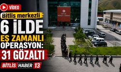 Bitlis merkezli 6 ilde eş zamanlı operasyon: 31 gözaltı
