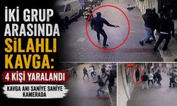 İki Grup Arasında Silahlı Kavga Kamerada: 4 Kişi Yaralandı