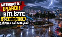 Meteoroloji uyardı! Bitlis'te gök gürültülü sağanak yağış başladı