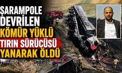 Şarampole Devrilen Kömür Yüklü Tırın Sürücüsü Yanarak Öldü