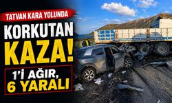 Tatvan Kara Yolunda Korkutan Kaza: 1’i Ağır, 6 Yaralı