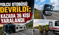 Yolcu Otobüsü Devrildi: Kazada 36 Kişi Yaralandı
