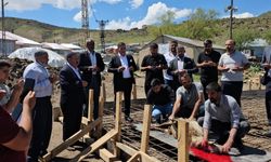 Kışkılı Mahallesi'nde taziye evi ve caminin temeli dualarla atıldı