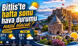 Bitlis'te hafta sonu hava durumu nasıl olacak?