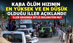 Kaba ölüm hızının en yüksek ve en düşük olduğu iller açıklandı! İller arasında Bitlis bulunuyor mu?