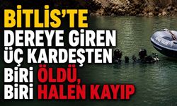 Bitlis’te dereye giren 3 kardeşten biri öldü, biri hala kayıp