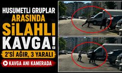 Husumetli Gruplar Arasında Silahlı Kavga! 2'si Ağır, 3 Yaralı: Kavga Anı Kamerada