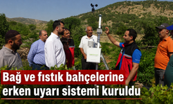 Bağ ve fıstık bahçelerine erken uyarı sistemi kuruldu