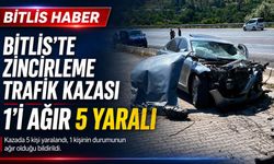 Bitlis'te Zincirleme Trafik Kazası: 1'i Ağır 5 Yaralı